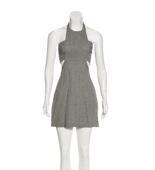 Halter Tie Back Mini Dress