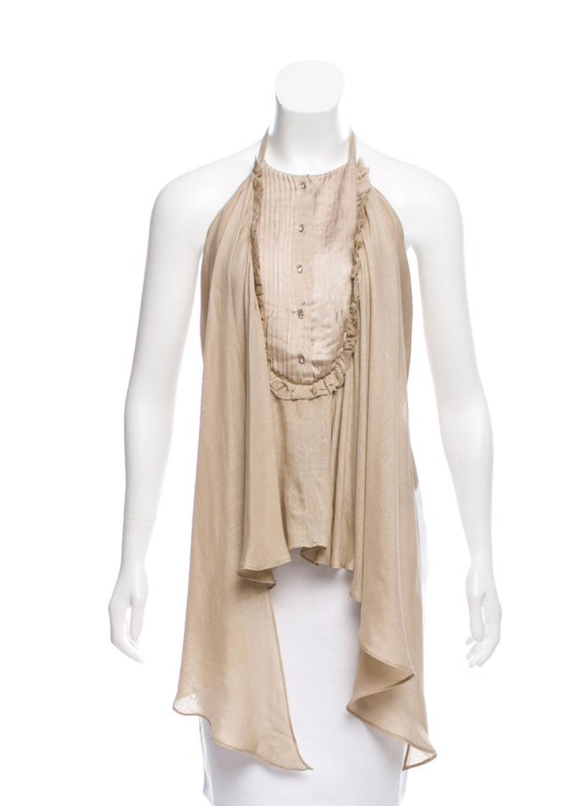 Silk High Low Halter Top