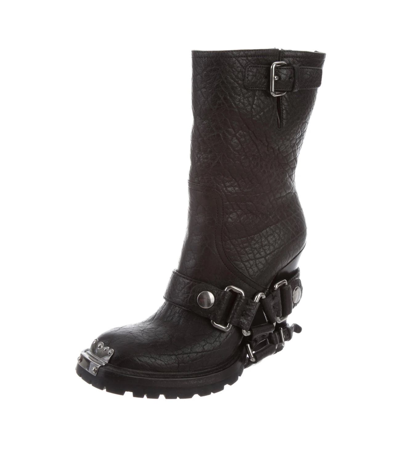 HARNESS LEATHER BIKER BOOT