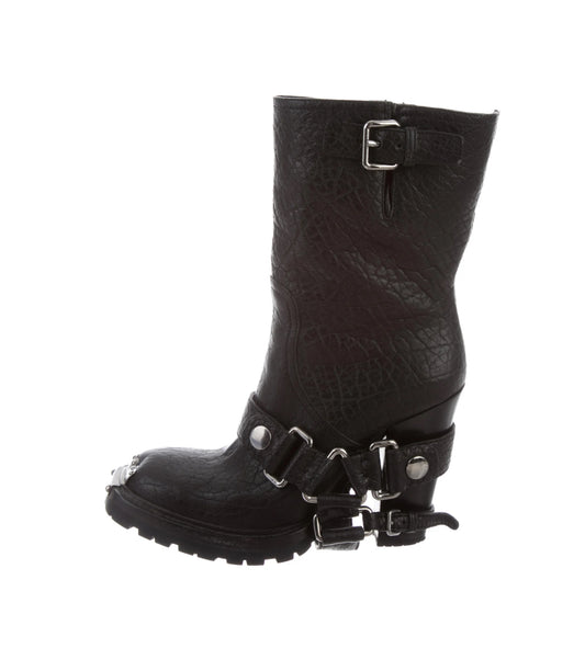 HARNESS LEATHER BIKER BOOT