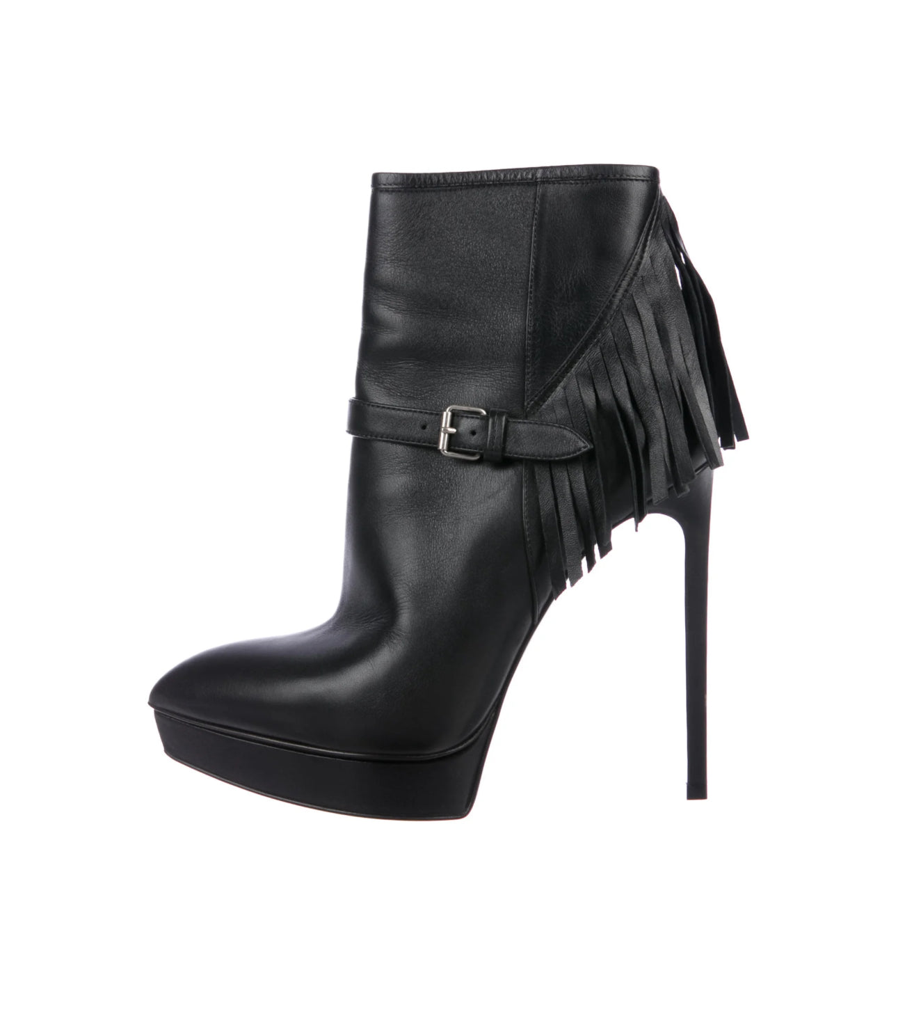 Fringe Platform Ankle Boots