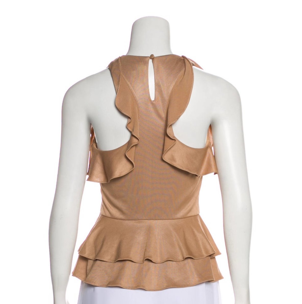 Ruffle Peplum Racer Back Top