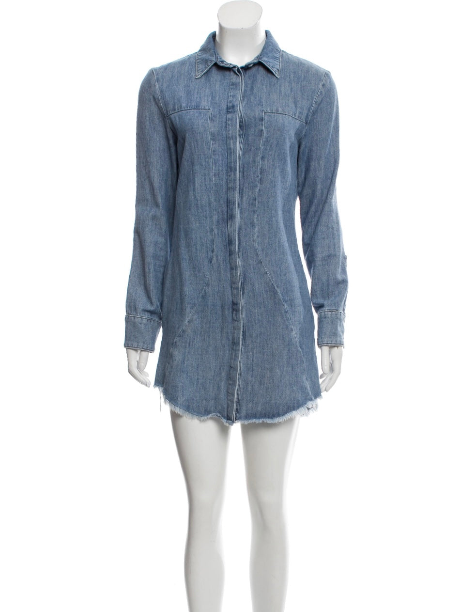 Denim Long Sleeve Shirt Dress