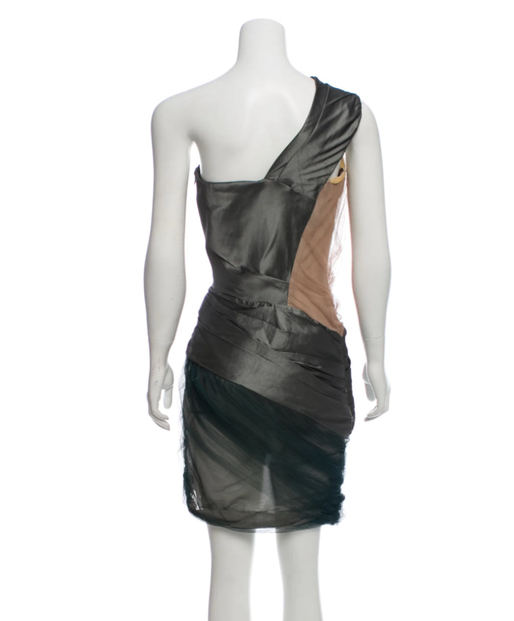 One Shoulder Knee Length Dress