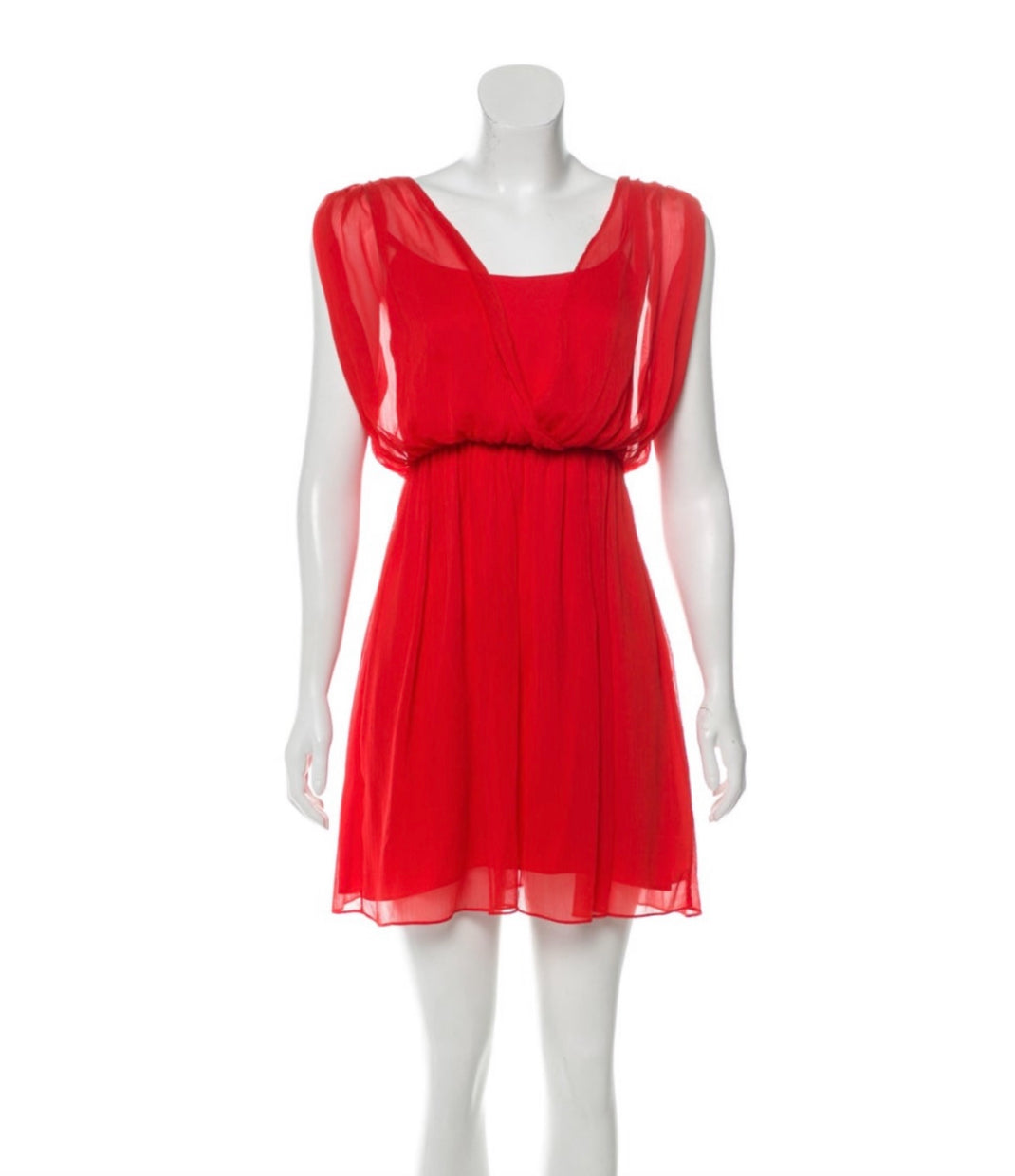 Sleeveless Chiffon Mini Dress