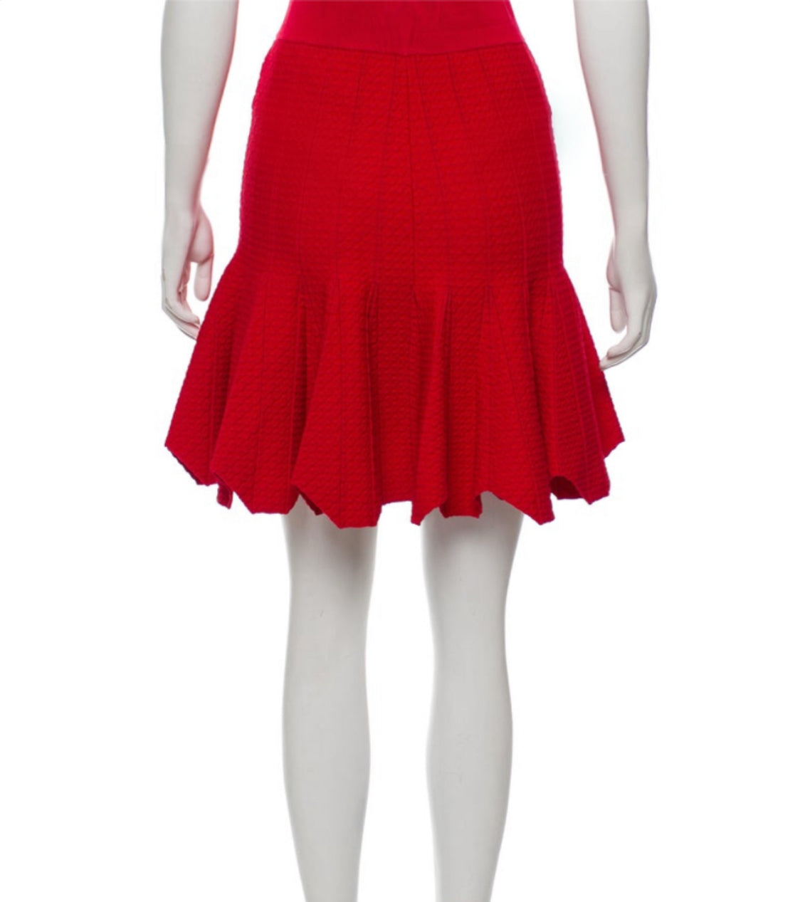 Knit Petals Knee Length Skirt