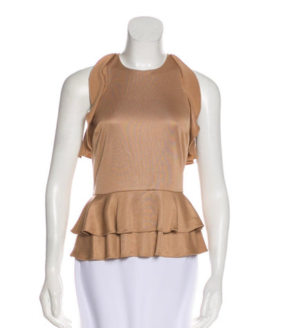 Ruffle Peplum Racer Back Top