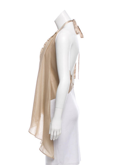Silk High Low Halter Top