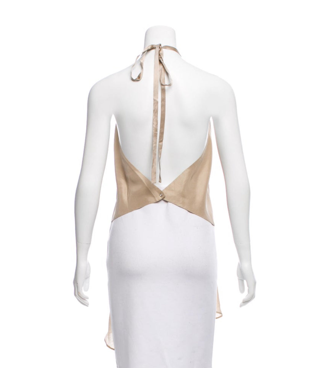 Silk High Low Halter Top