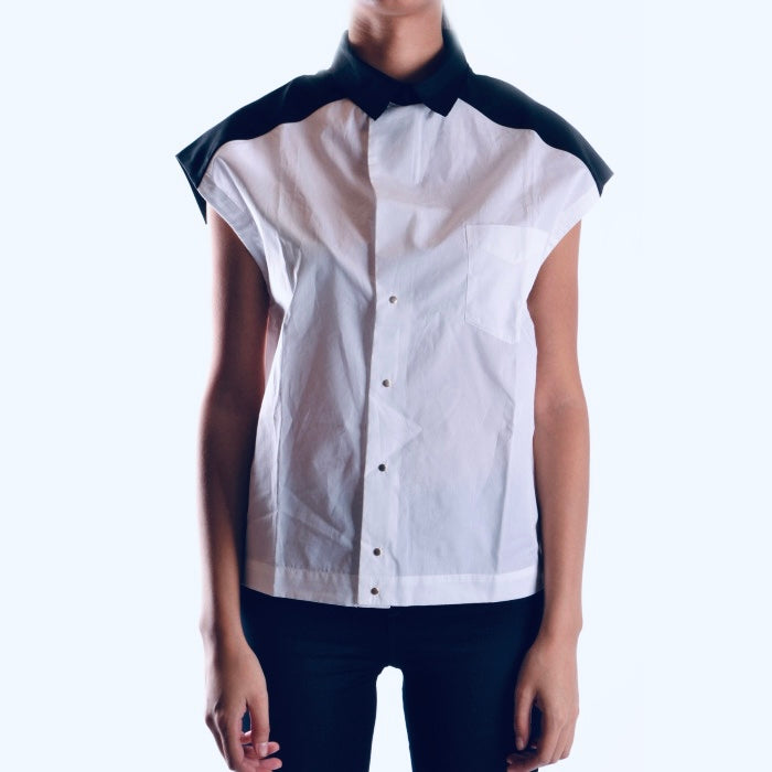 Two Tone Button Up Shirt