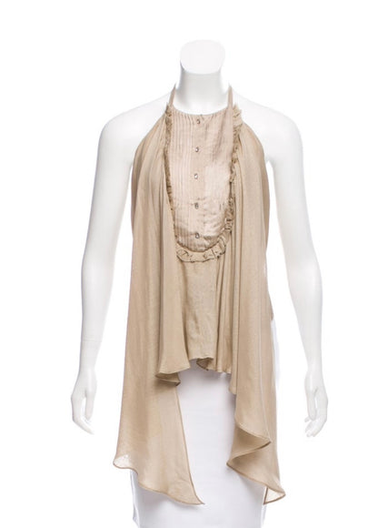 Silk High Low Halter Top
