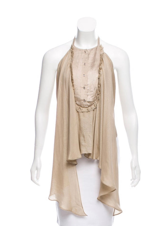 Silk High Low Halter Top