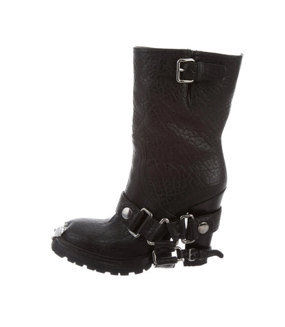 HARNESS LEATHER BIKER BOOT
