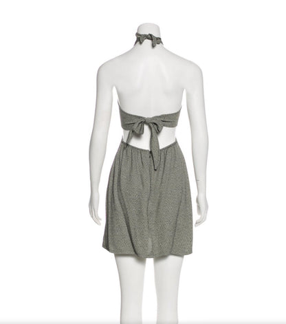 Halter Tie Back Mini Dress