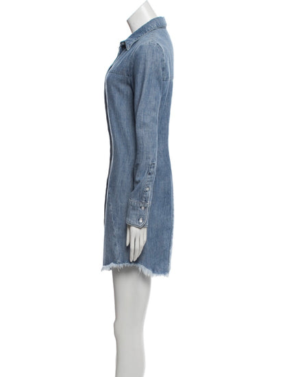 Denim Long Sleeve Shirt Dress