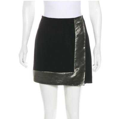 Silk Trim Mini Skirt