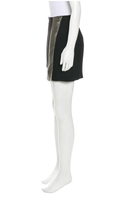 Silk Trim Mini Skirt