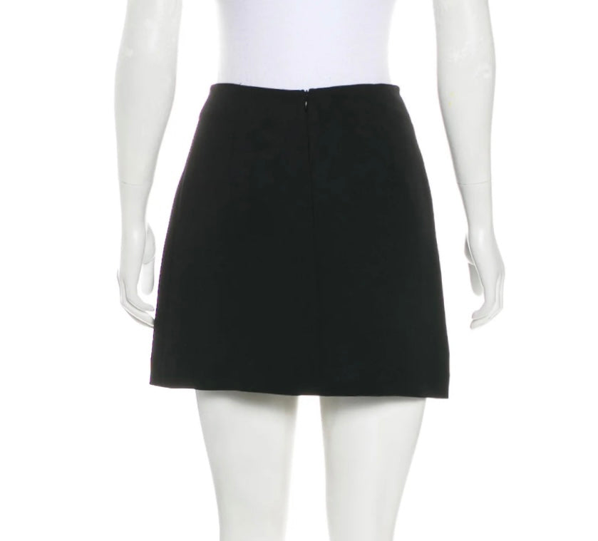 Silk Trim Mini Skirt