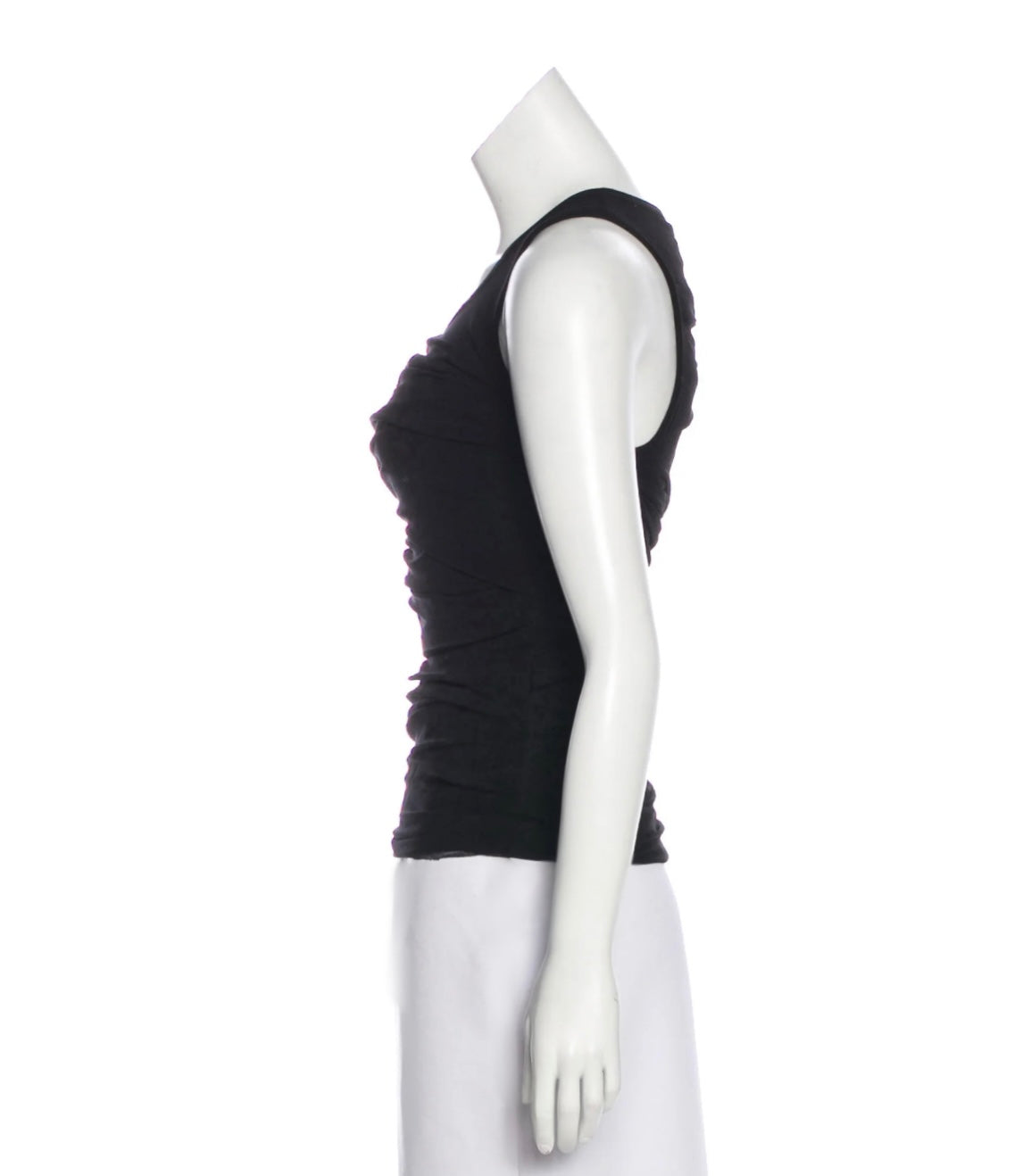 Mesh Ruched Sleeveless Top