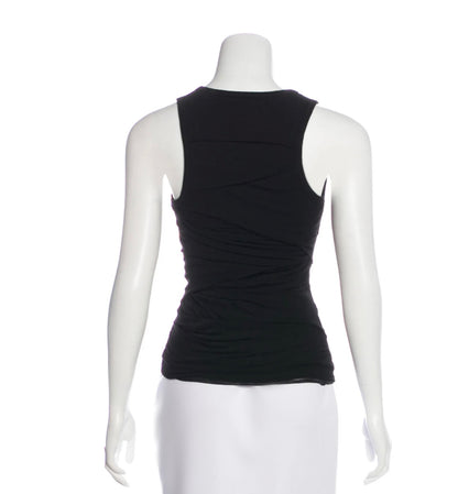 Mesh Ruched Sleeveless Top
