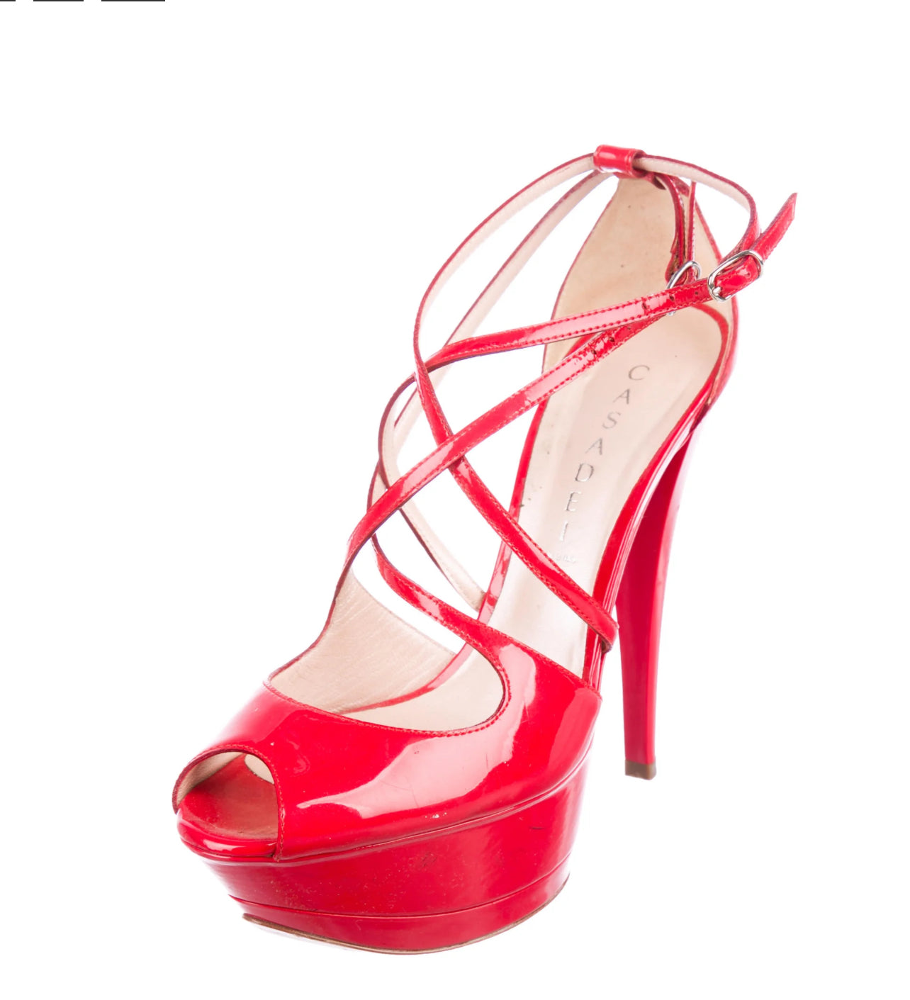 Patent Leather Platform Sandal