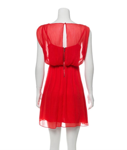 Sleeveless Chiffon Mini Dress