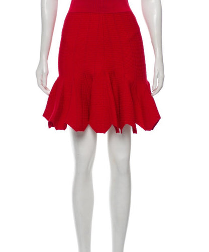 Knit Petals Knee Length Skirt